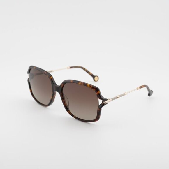 Carolina Herrera HER 0132/G/S 0086 HA Sunglasses Havana/Gold Square Frame